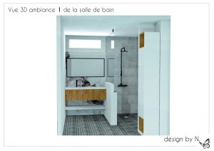 Décoratrice d'intérieur Toulouse_Dessin 3D projet salle d'eau Alix