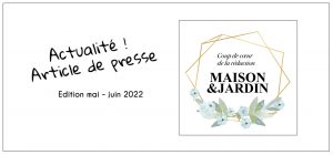 Article de presse design by N. dans le magazine Maison&Jardin